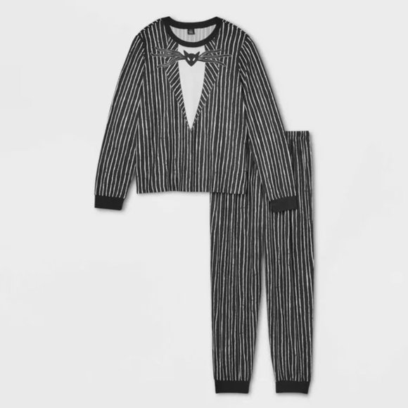 Adult Nightmare Before Christmas Pajamas JACK SKELLINGTON Size S M LXL Mask NWT - Picture 1 of 3